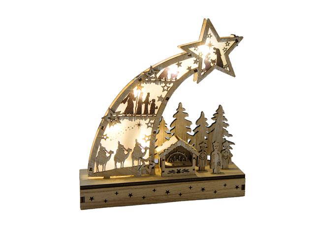 LED WOODEN SHOOTING STAR DECOR (NATIVITY SCENE)