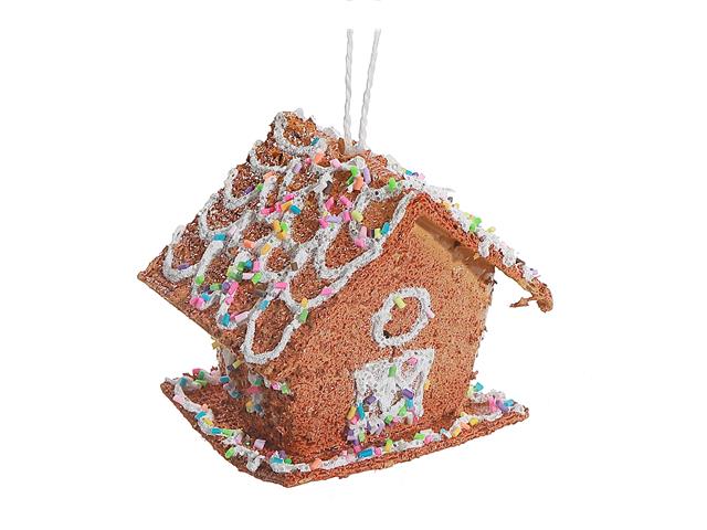 GINGERBREAD BIRDHOUSE ORNAMENT