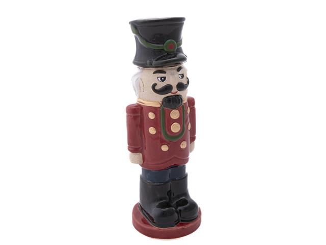 CERAMIC  NUTCRACKER TAPER CANDLESTICK HOLDER