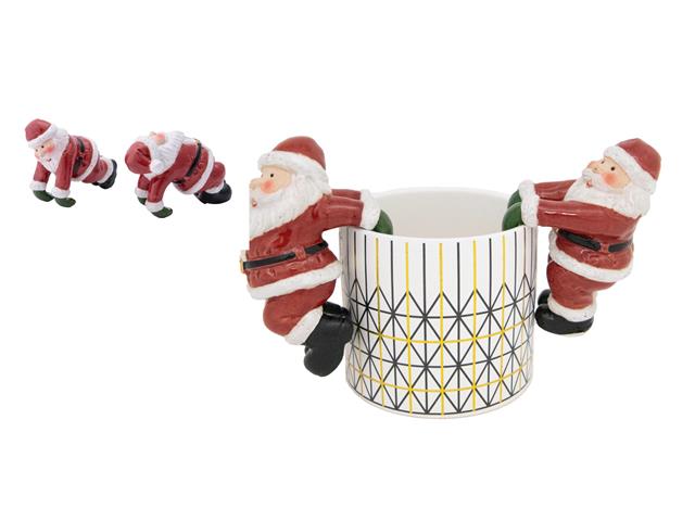 CERAMIC POT HANGER (SANTA) DÉCOR (ASSTD)