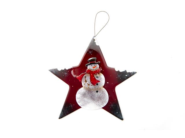 STAR ACRYLIC HANGER (SNOWMAN)