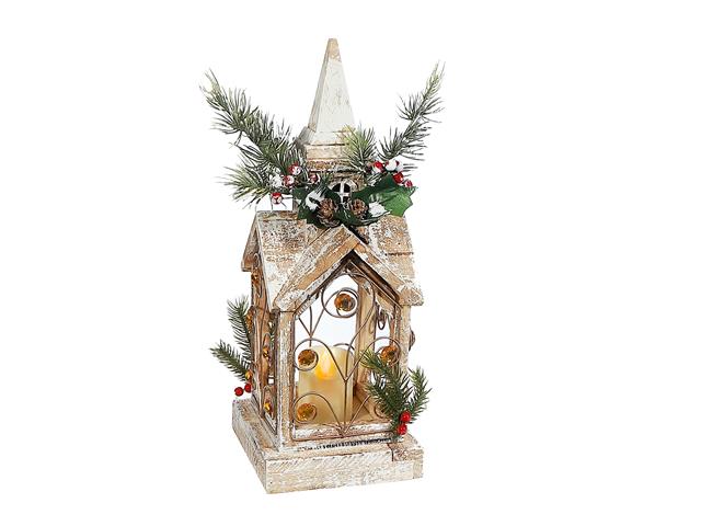 LED WOODEN BELL TOWER LANTERN