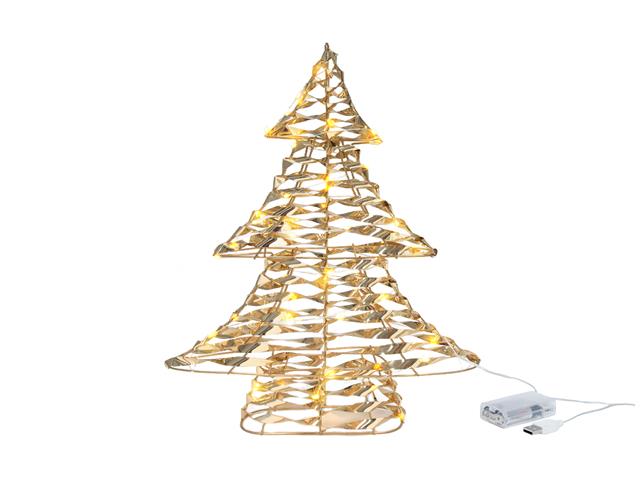 LED GOLD TINSEL CHRISTMAS TREE (WITH TIMER)