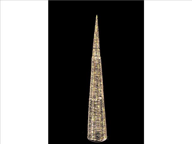 LED LIGHTED GOLD CONE TREE DECOR (1800L)