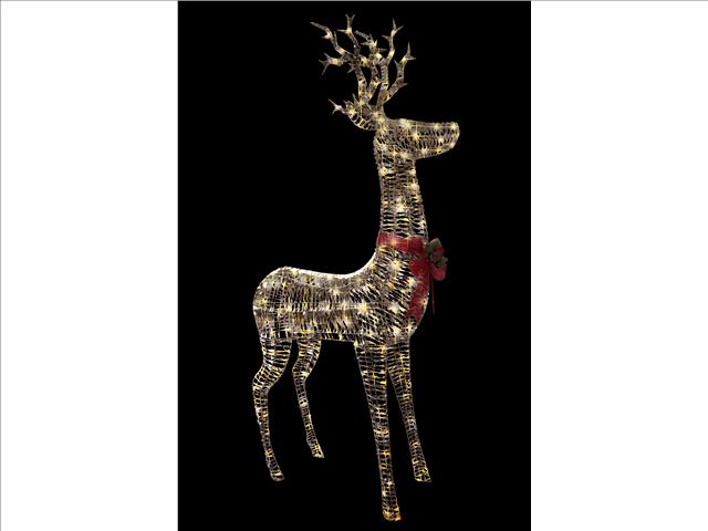 LED LIGHTED GOLD REINDEER DECOR (1000L)