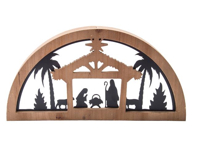 MDF AND METAL CUT OUT NATIVITY SCENE