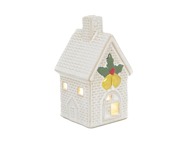 LED PORCELAIN HOUSE WITH BELLS DECOR