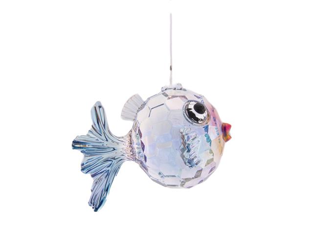 ACRYLIC CRYSTAL ORNAMENT (PUFFER FISH)