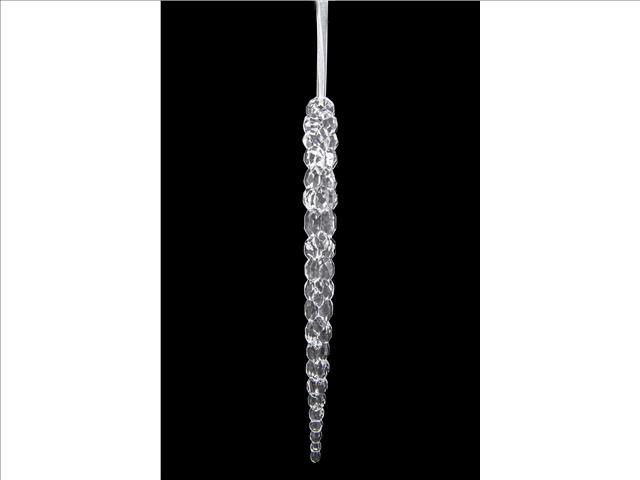 ACRYLIC CRYSTAL ORNAMENT ICICLE DROP (LARGE)
