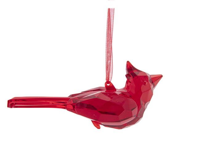ACRYLIC CRYSTAL ORNAMENT (CARDINAL)