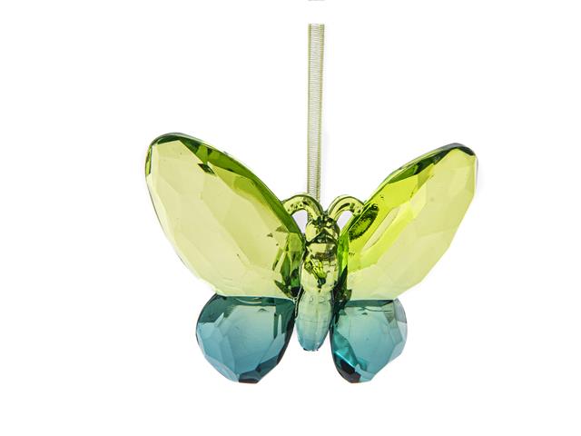 ACRYLIC CRYSTAL ORNAMENT (2-TONE COLORED BUTTERFLY)