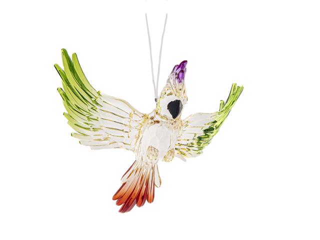 ACRYLIC CRYSTAL ORNAMENT (FLYING MACAW)