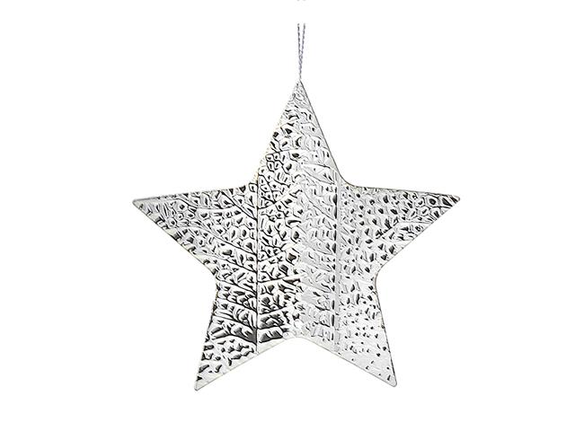 HAMMERED METAL ORNAMENT (STAR - SILVER) - IH Casadecor