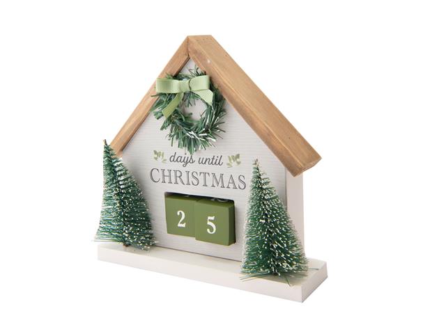 WOODEN HOUSE WITH TREES ADVENT CALENDAR