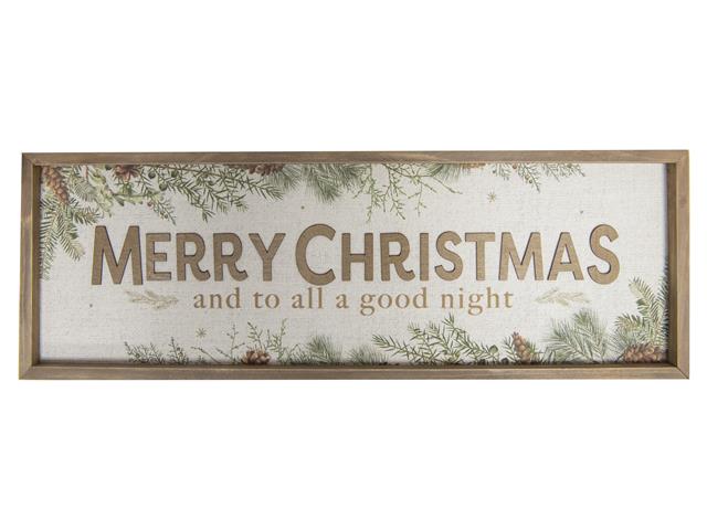 FRAMED MDF WALL SIGN (MERRY CHRISTMAS AND TO ALL A GOOD NIGHT)