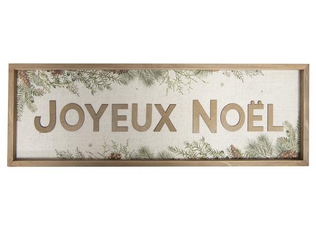 FRAMED MDF WALL SIGN (JOYEUX NOEL)