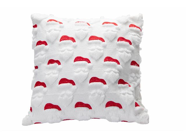 POLYESTER FLEECE EMBROIDERED CUSHION (SANTA HAT)