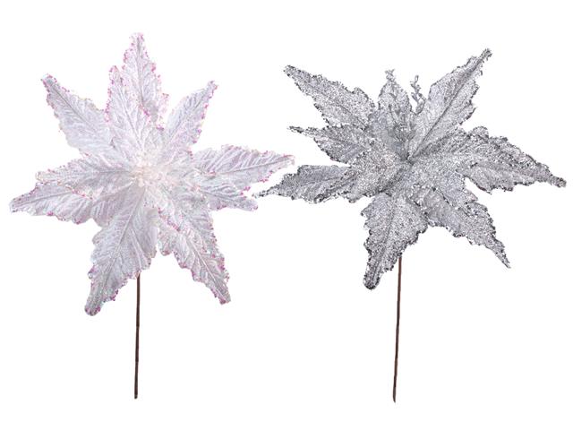 METALLIC TINSEL FABRIC POINSETTA PICK (ASSTD)