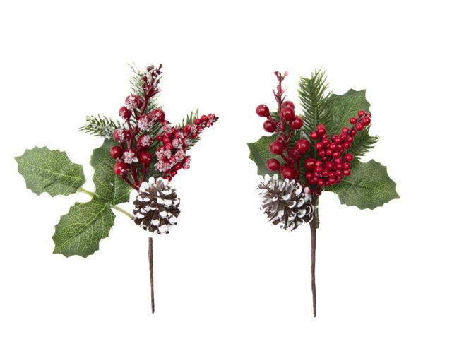 RED BERRY AND PINECONE PICK (ASSTD)
