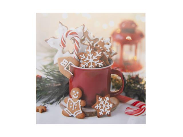 20 PK LUNCHEON 3 PLY NAPKIN (FROSTED GINGERBREAD COOKIES)