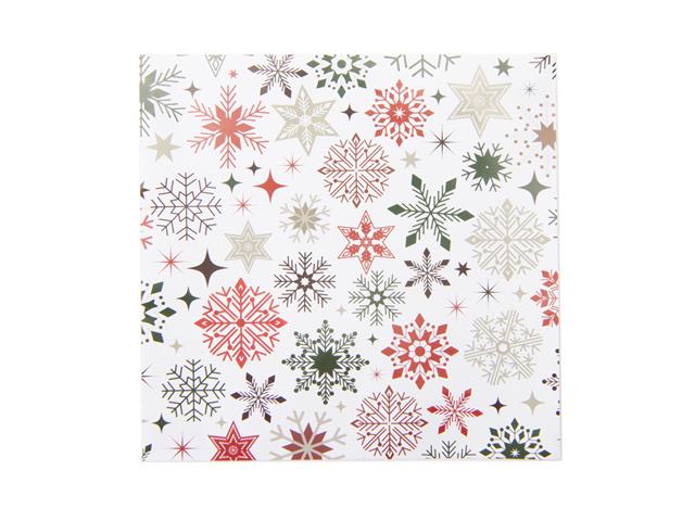 20 PK LUNCHEON 3 PLY NAPKIN (COLORFUL SNOWFLAKES)