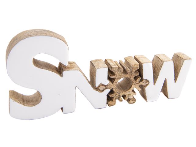 WOODEN ENAMEL-COATED DÉCOR (SNOW)