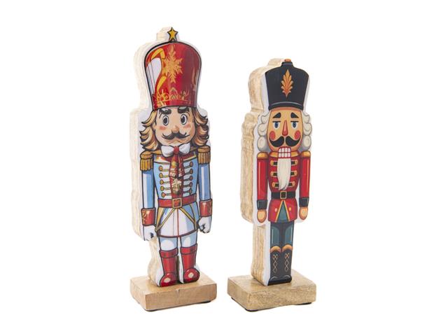 ENAMEL-COATED MANGO WOOD NUTCRACKER (ASSTD)