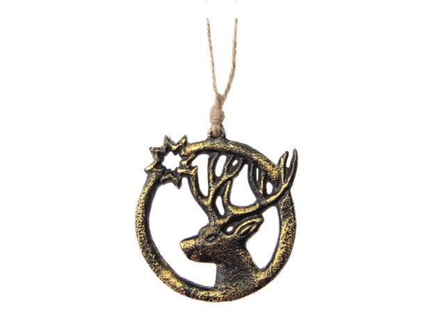 METAL ORNAMENT (REINDEER HEAD)