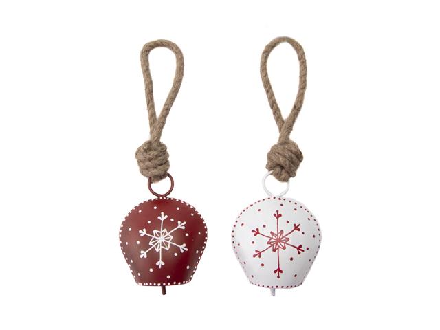 METAL BELL ORNAMENT (SNOWFLAKE) (ASSTD)