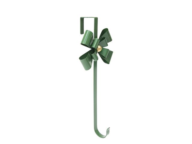 METAL BOW WREATH HANGER (GREEN)