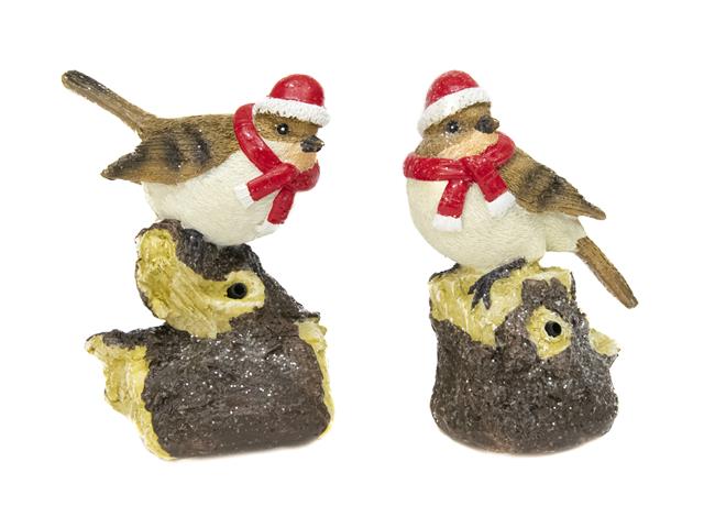 MOTION SENSORED CHIRPPING CHRISTMAS BIRD (ASSTD)