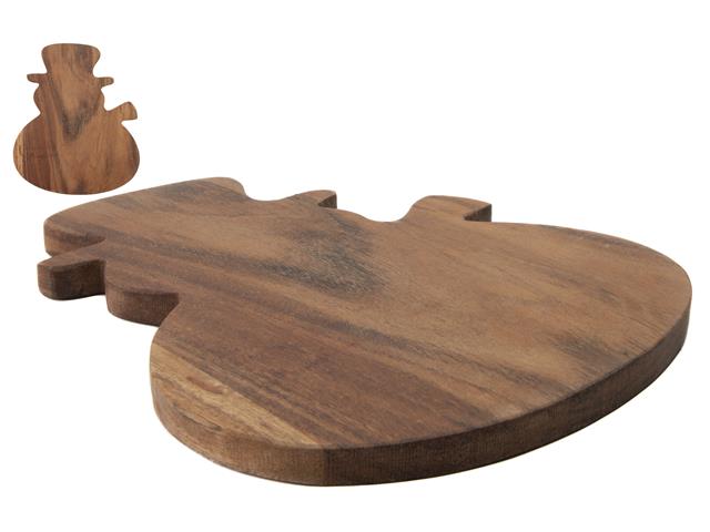 ACACIA WOOD SHAPED SERVING BOARD (SNOWMAN)