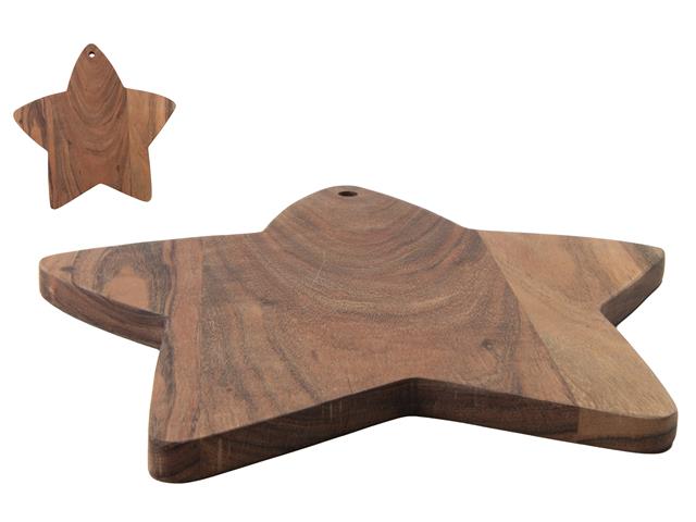 ACACIA WOOD SHAPED SERVING BOARD (STAR)