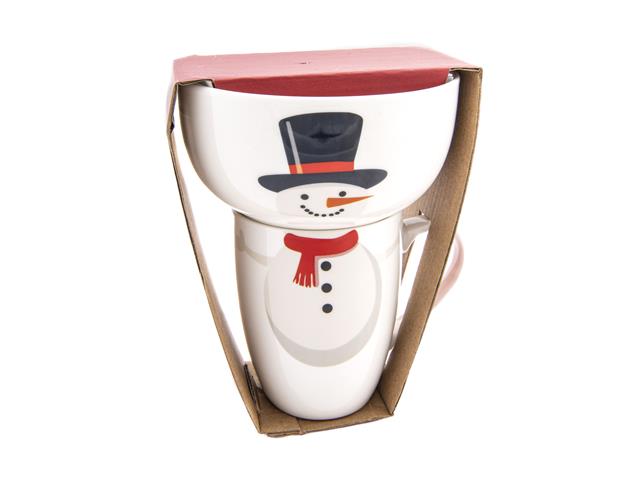 CERAMIC MUG AND BOWL SET (SNOWMAN)