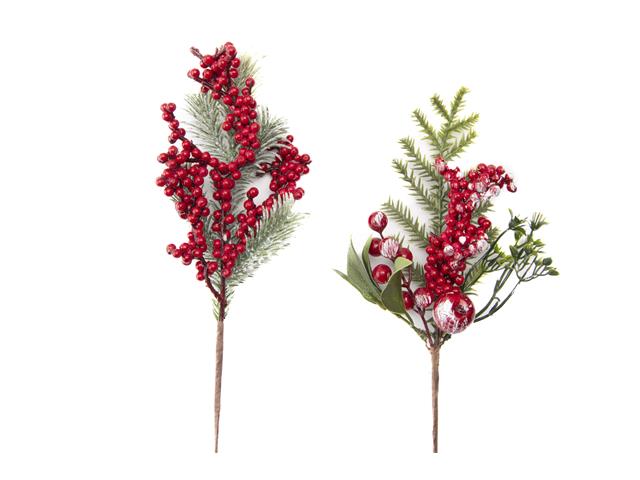 RED BERRIES AND PINE PICK (ASSTD)