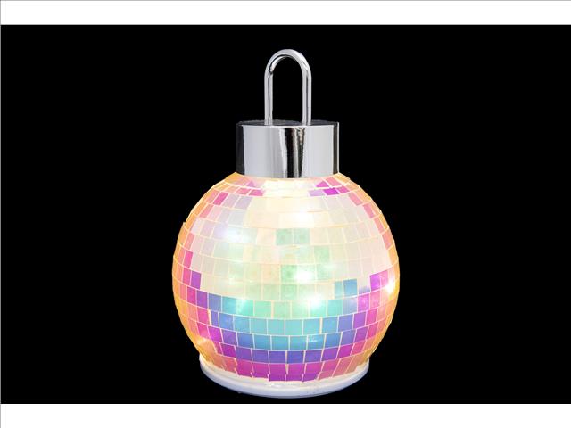 IRIDESCENT DISCO GLASS GLOBE STAND