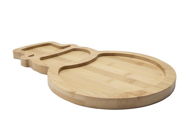 BAMBOO SERVING TRAY (SNOWMAN)