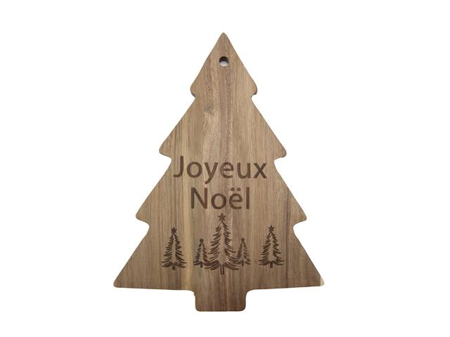 ACACIA SERVING TRAY (TREE) (JOYEUX NOEL)