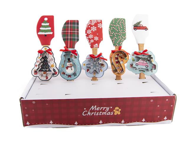 XMAS BAKING SET (CUTTER AND SPATULA) (2 PC) / 30 PDQ DISP