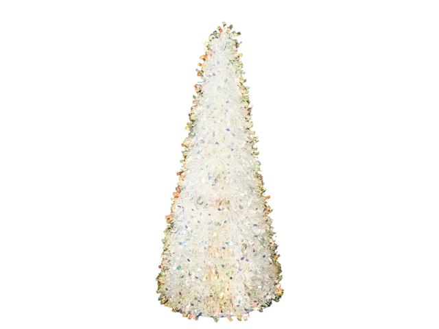 IRIDESCENT TINSEL CHRISTMAS TREE