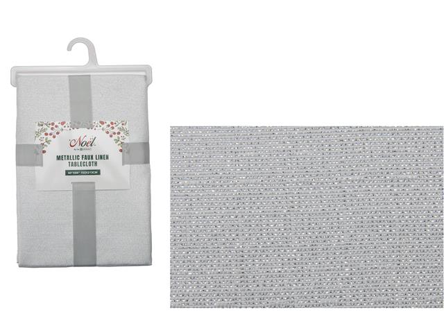 LUREX TABLECLOTH (52 X 70) (SILVER)