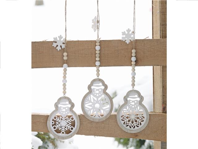 SNOWMAN ORNAMENT 3 AST