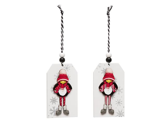 b50 ORNAMENT TAG PENGUIN 2 AST