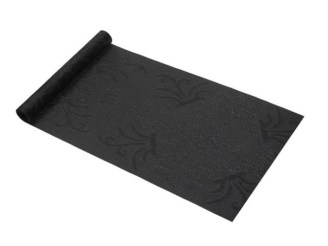 VINYL TABLE RUNNER (72") (DAMASK) (BLACK)