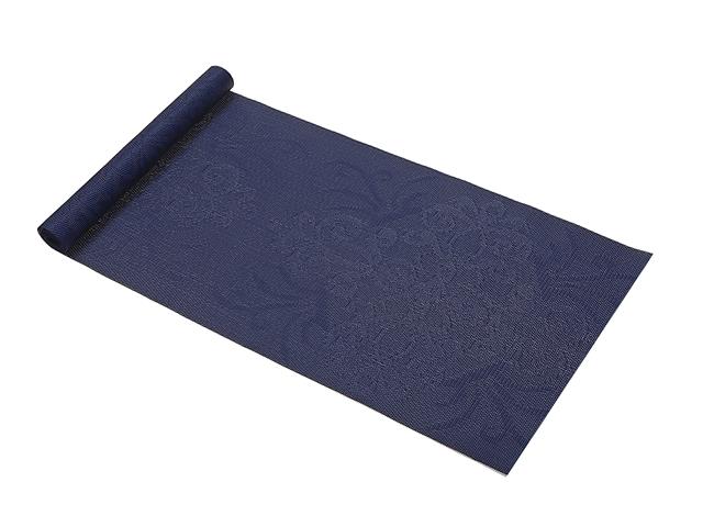 VINYL TABLE RUNNER (72") (DAMASK) (NAVY BLUE)