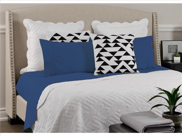 3PC ALLURE 90GSM MICROFIBER SHEET SET - TWIN (NAVY BLUE)