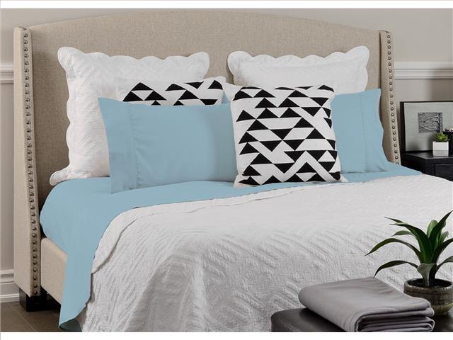 4PC ALLURE 90GSM MICROFIBER SHEET SET - FULL (LIGHT BLUE)