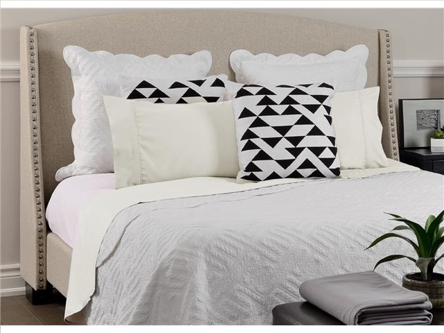 4PC ALLURE 90GSM MICROFIBER SHEET SET - KING (BONE)