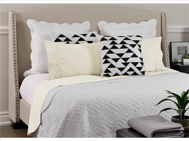 4PC ALLURE 90GSM MICROFIBER SHEET SET - KING (CREAM)