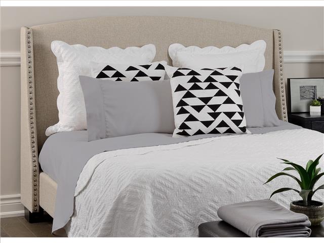 4PC ALLURE 90GSM MICROFIBER SHEET SET - KING (LIGHT GRAY)